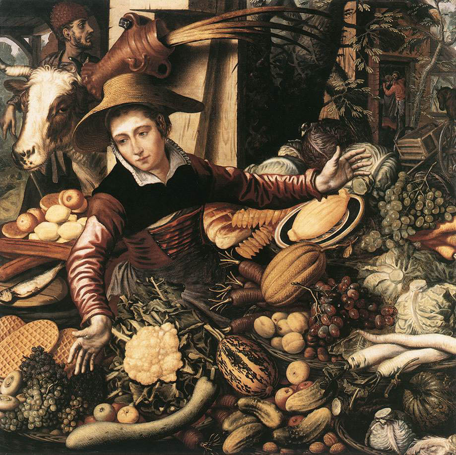 Frau am Marktstand von Pieter Aertsen